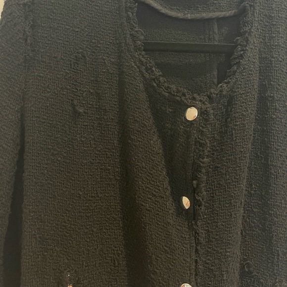 IRO distressed jacket with zips in black - Picture 3 of 3